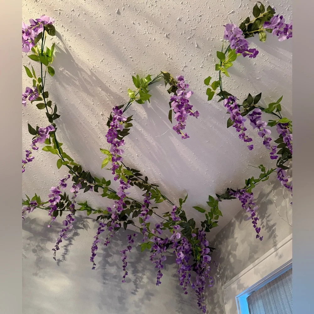 Amazon Green and Purple Wisteria Garland